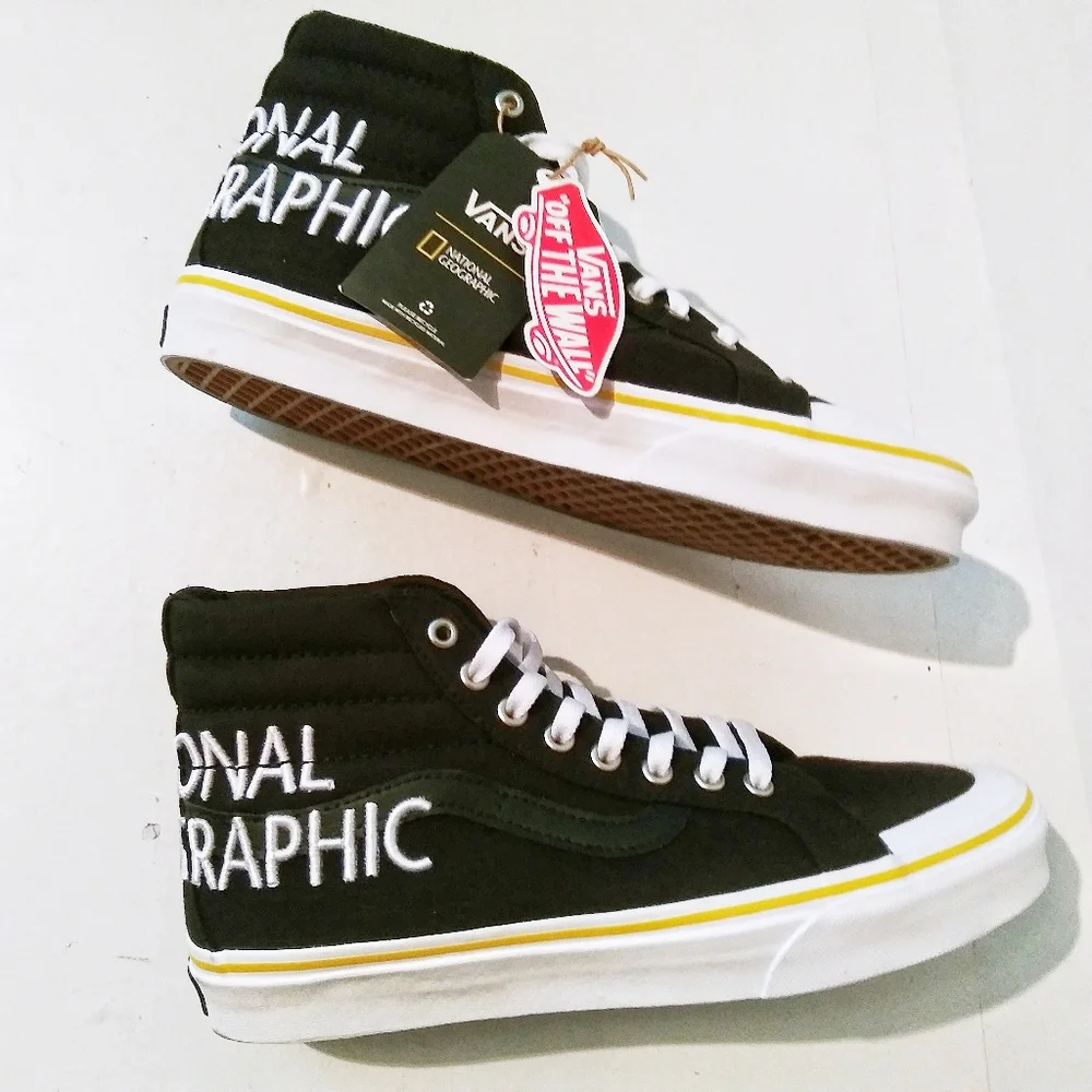 Vans x National Geographic Shoes High Size Sneakers Logo Size 8.5 9 - Picture 3 of 14